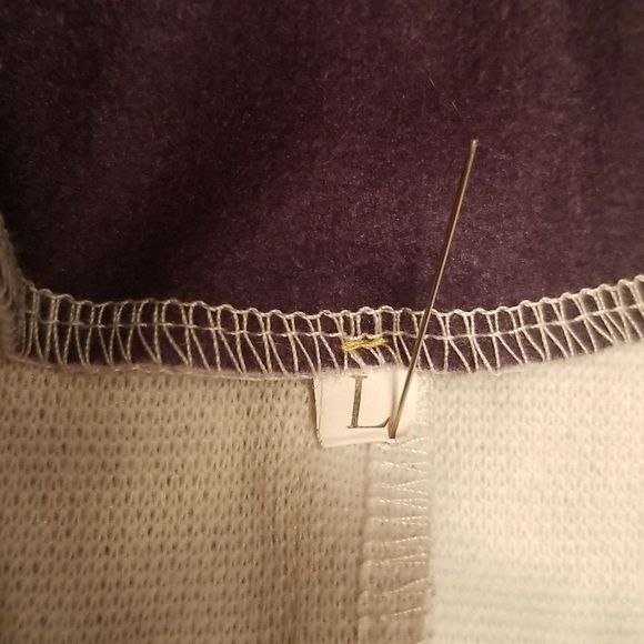 Womens Orange & Navy Color Block  Faux Fur Removable Collar Coat New Wool Look L - Picture 12 of 13